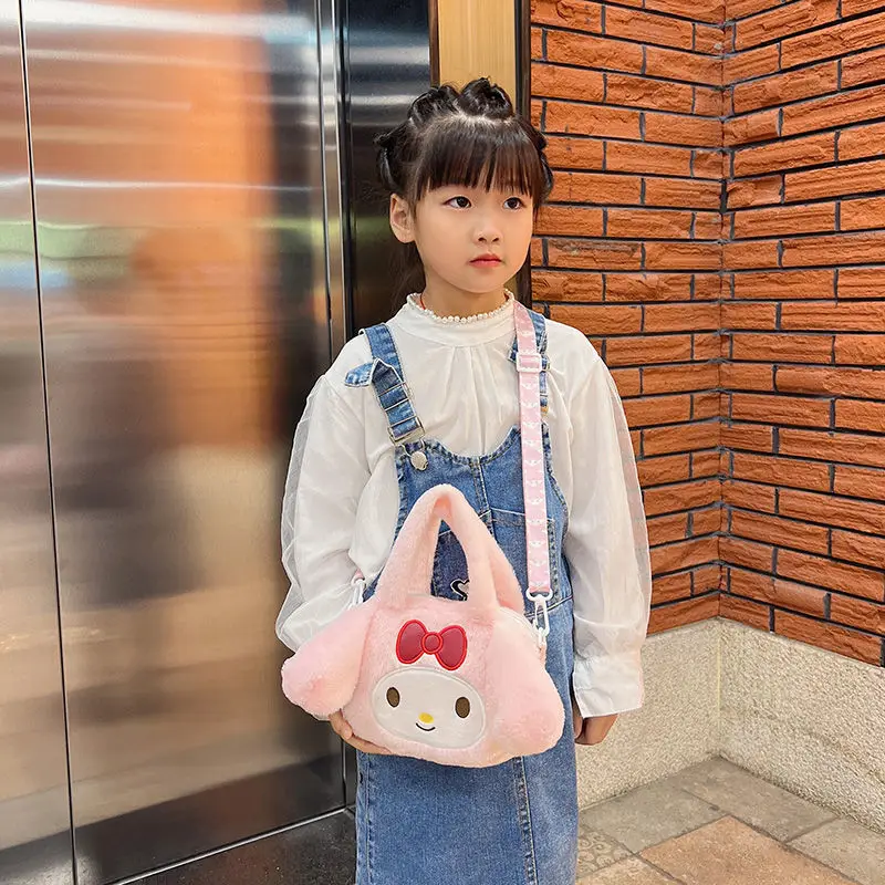 Sanrio Hello Kitty Kawaii Waist Bag Cartoon Cat Girl Fanny Pack Plush Cinnamoroll Cute Melody Embroidery Crossbody Bag Handbag crossbody bags waist packs
