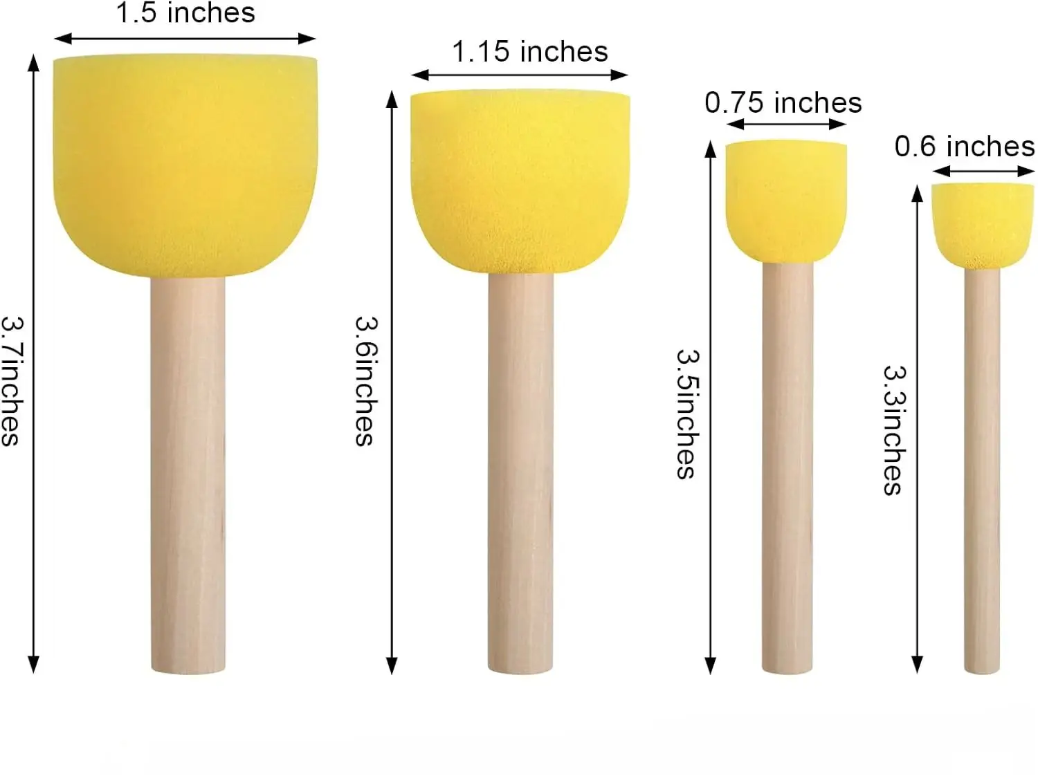 20pcs Round Sponge Brush Set 2