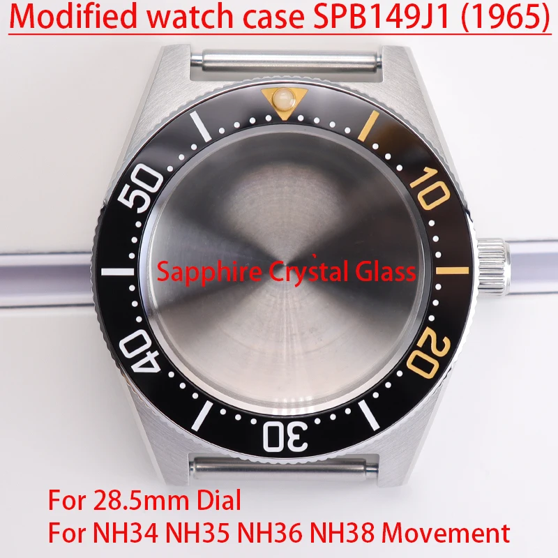 Modificato Seiko Spb253J1/Muslimah Black Tiger Whale 40Mm Orologi Custodie Parti Per Nh34 Nh35 Nh36 Nh38 Movimento 28.5Mm Quadrante Sterile