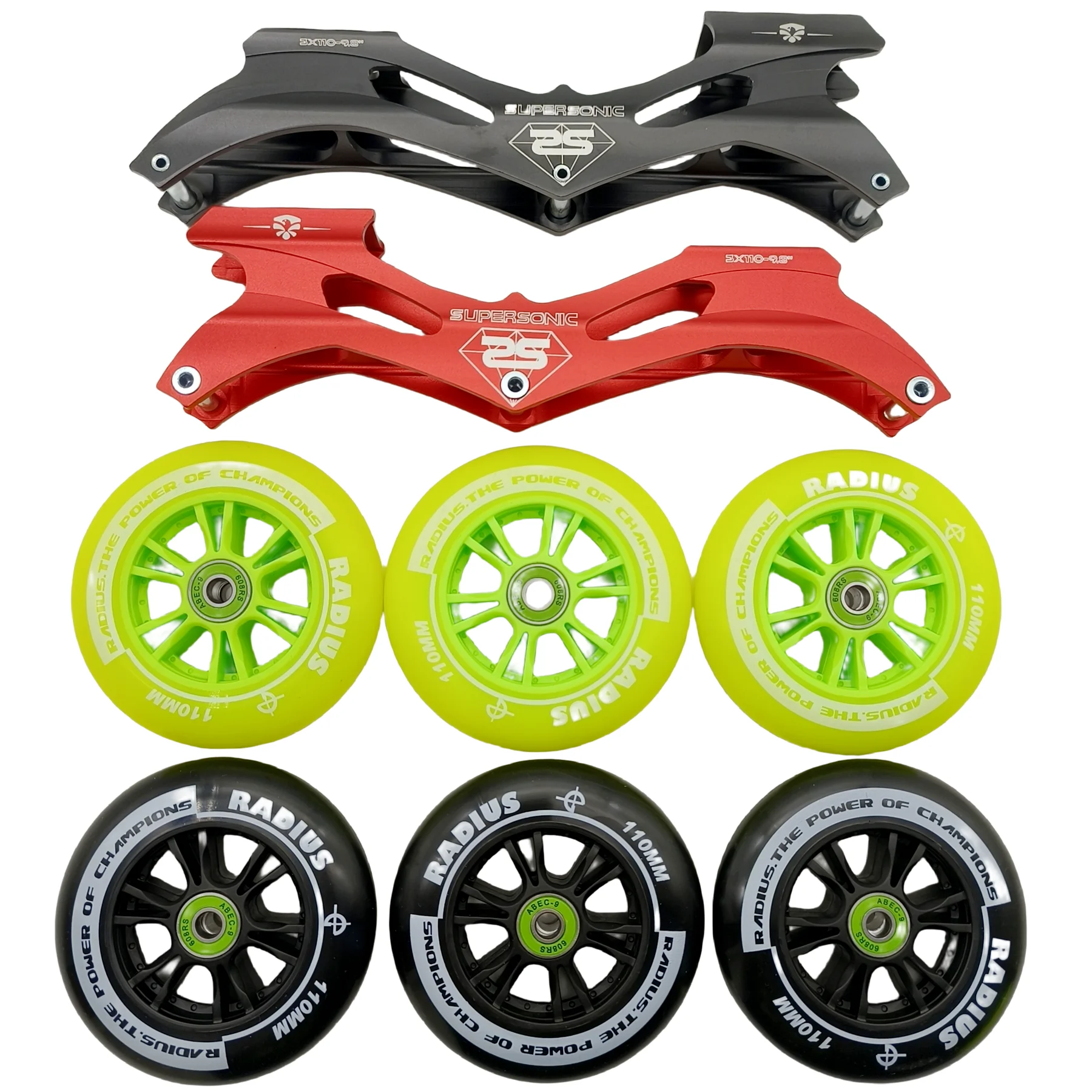 3-wheel frame speed skate frame 3x110 mm