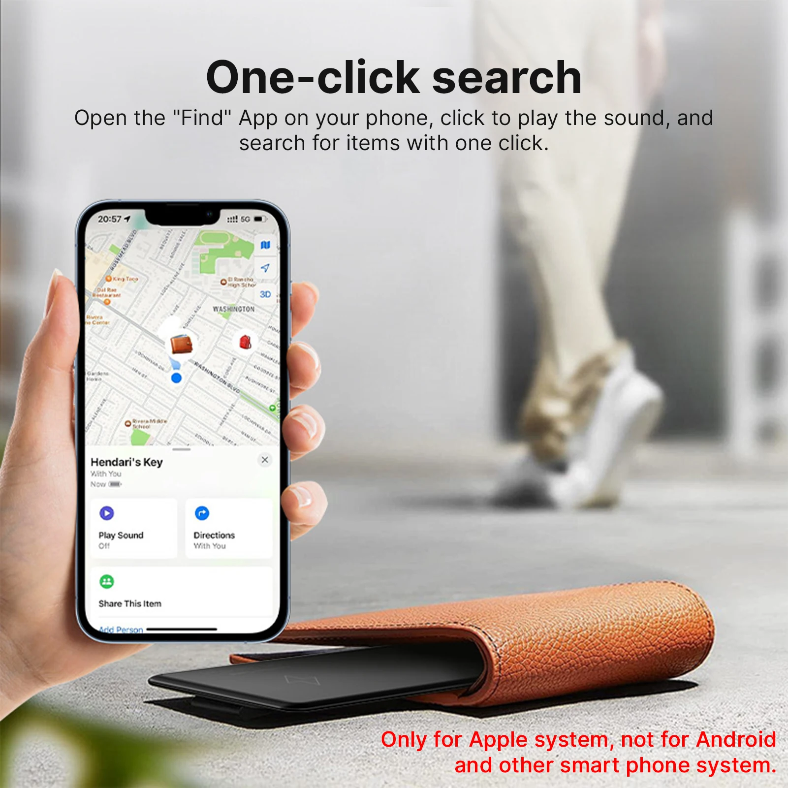 BT Tracker Item Finder Work with Find My, 4 Pack Wirelessly Charging Ultra-thin Card Item Locator with Sound Reminder Message