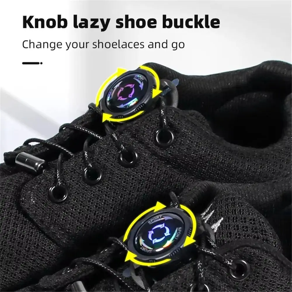 1Pair Thick Rope Swivel Buckle Laces Quick Lock Easy Installation Automatic Shoelaces Quick Lock Shoestrings Children Adults