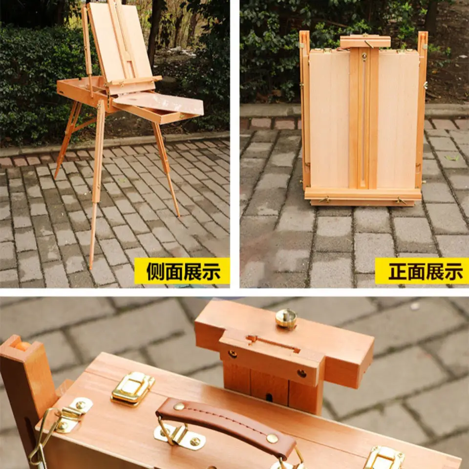 

Outdoor Easel Sketch Portable Picture Box Storage With Drawer Outdoor Easel Sketch Gouache Watercolor Oil Painting Rack