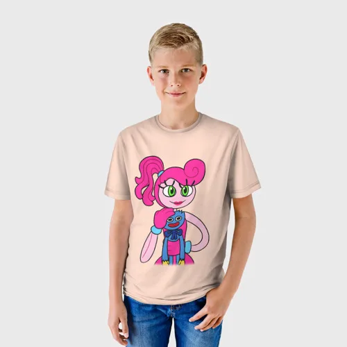 Poppy Playtime Mommy Long Legs And Huggy Wuggy Unisex T-Shirt