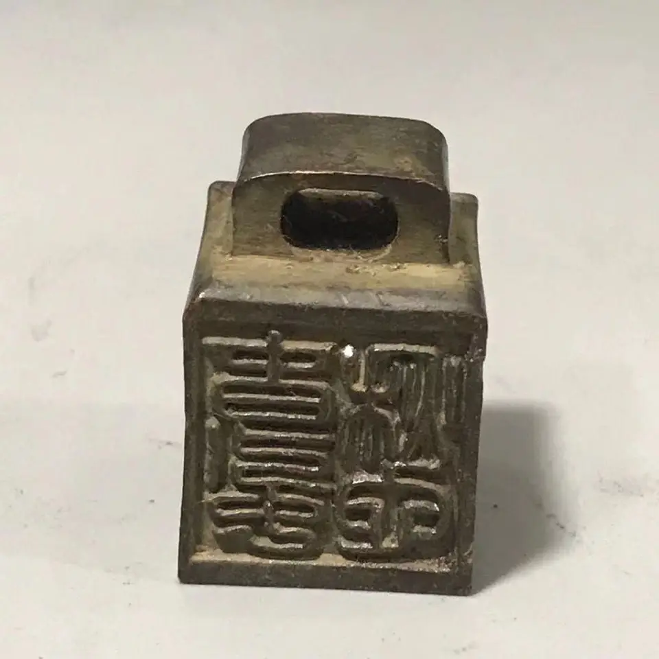 골동품 컬렉션 구리 솔리드 도장, 5 면 도장 구리 옥 도장