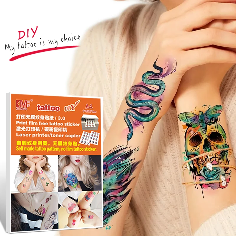 인쇄 가능한 문신 용품, 할로윈 임시 방수, 어린이 레이저 인쇄, 임시 문신 전사지