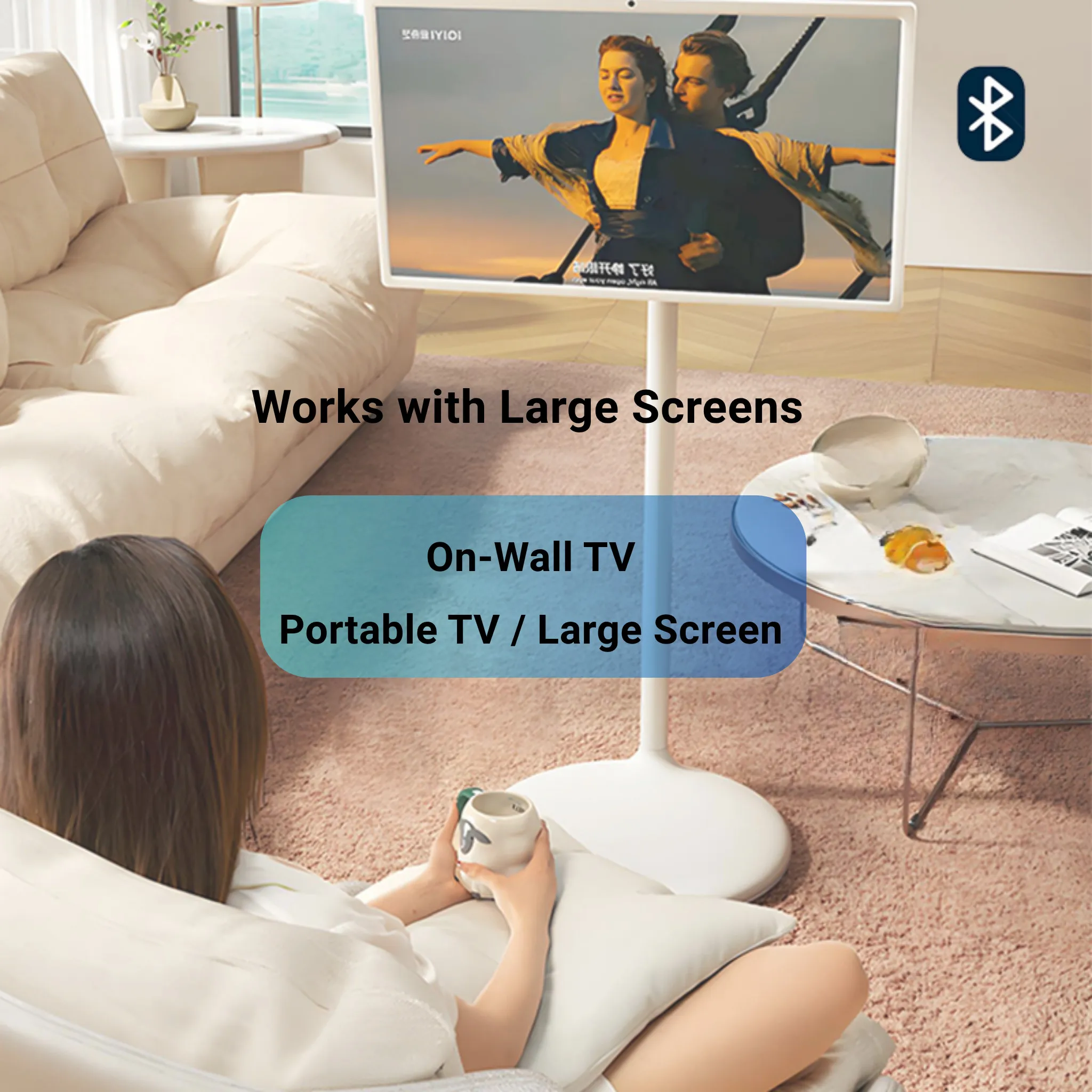 CheerTok Air 2 Phone Remote Control Bluetooth With On-Screen Pointer Touchpad Fo