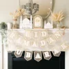 1Pc Ramadan Wooden Banner, Flag, Hanging Decoration Ramadan Kareem， Happy Ramadan， Eid Mubarak，muslim Decor，mubarak Decorations 1