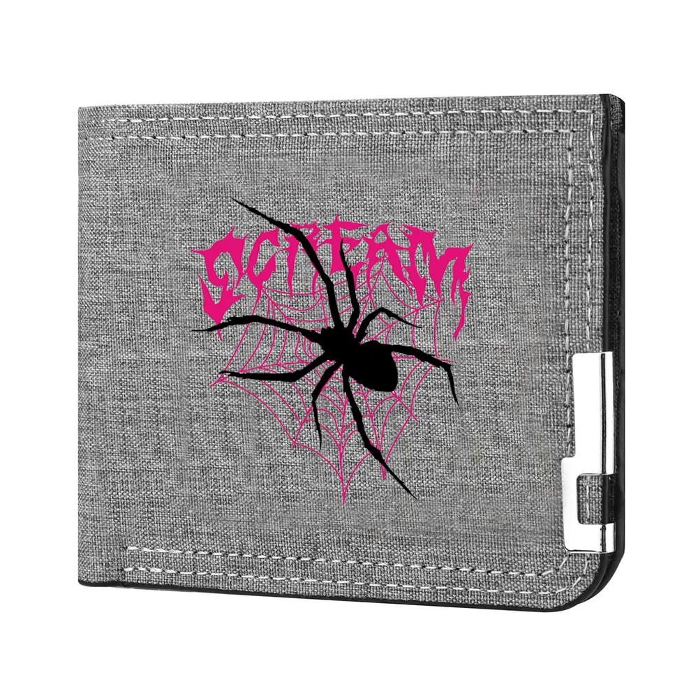 Neue männer Brieftasche Leinwand Doppel Falten Zipper Münzfach Für ID Karte Halter Kurze Karte Halter Brieftasche – Detail 7