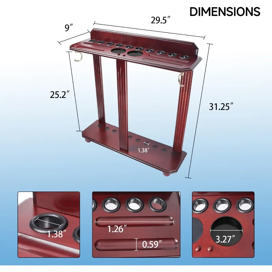 Corner Cue Rack Stand 5