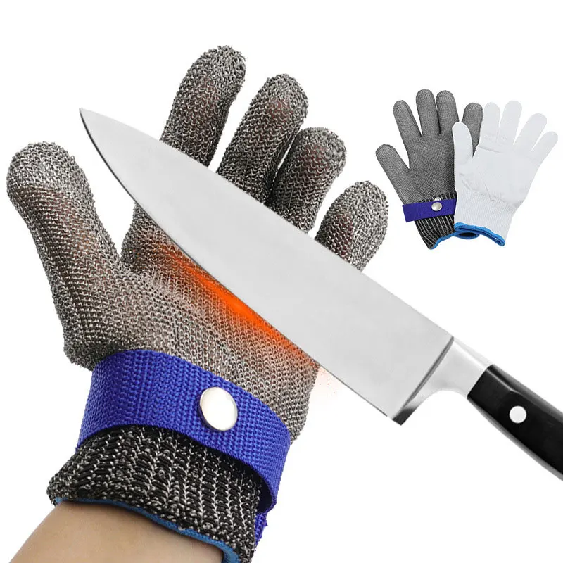 Fishing Gloves Cut Resistant Gloves 1pc Anti-cut Gloves Stainless Steel Wire Cut-resistant Woven Safety Working Gloves Cutting Fish-killing Metal Iron