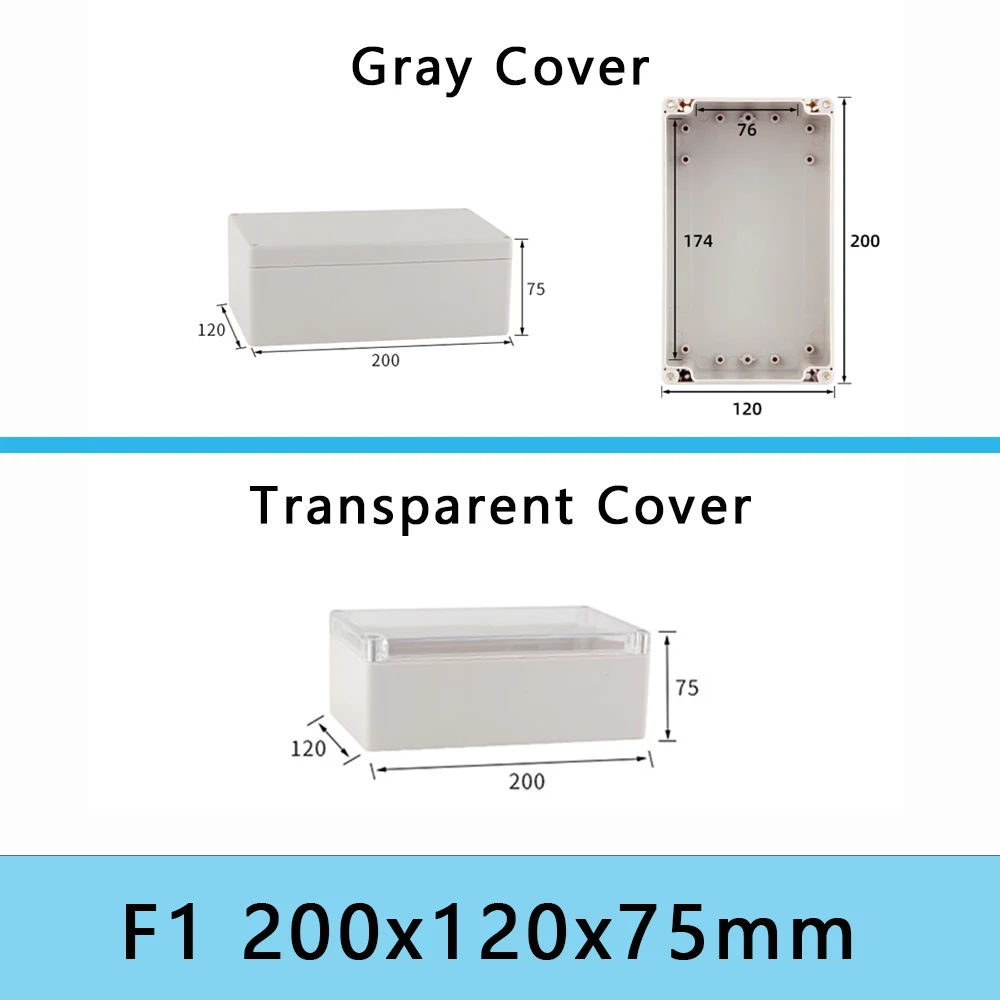 Waterproof IP67 Outdoor Electronic Housing Enclosure in Durable ABS Plastic