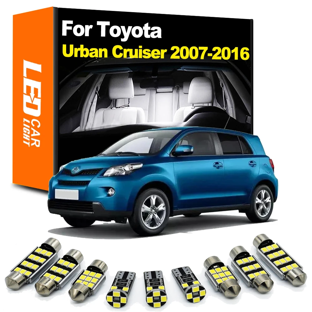 

Zoomsee 8 шт. светильник для Toyota Urban Cruiser 2007-2012 2013 2014 2015 2016 Canbus Автомобильная купольная лампа для чтения багажника