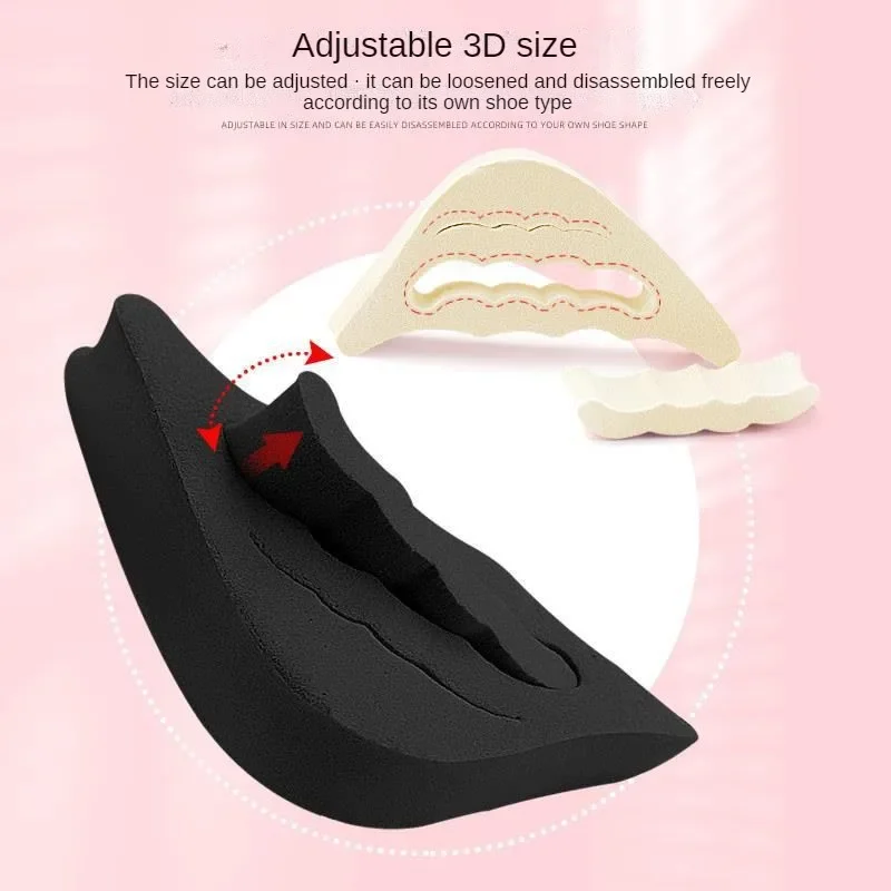 Toe Pads Forefoot Pads Forefoot Cushion 4Pcs Sponge Forefoot Insert Pads Women Gril's High Heel Shoe Big Shoes Size Adjust Toe Front Cushion Pain Relief Protector