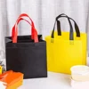 Casual Foldable Shopping Bag Reusable Eco Unisex Fabric Non-woven Shoulder Fabric Bags Pure Color Tote Grocery Bags Pouch 1