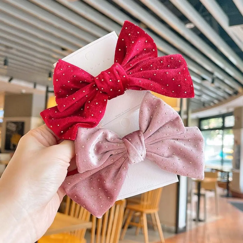 

Autumn Bow Tassels Headdress Hair Grip Bow Hair Clips Chinese New Year Hairpins Bowknot Barrettes Children Bow Hairpins