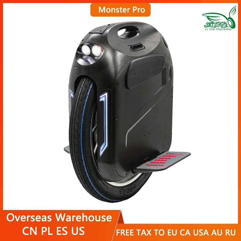 

In Stock Latest Upgrade Gotway Monster Pro Electric Unicycle 100V/3600WH 3500W Motor No-load Speed 106km/h 24 inches One wheel