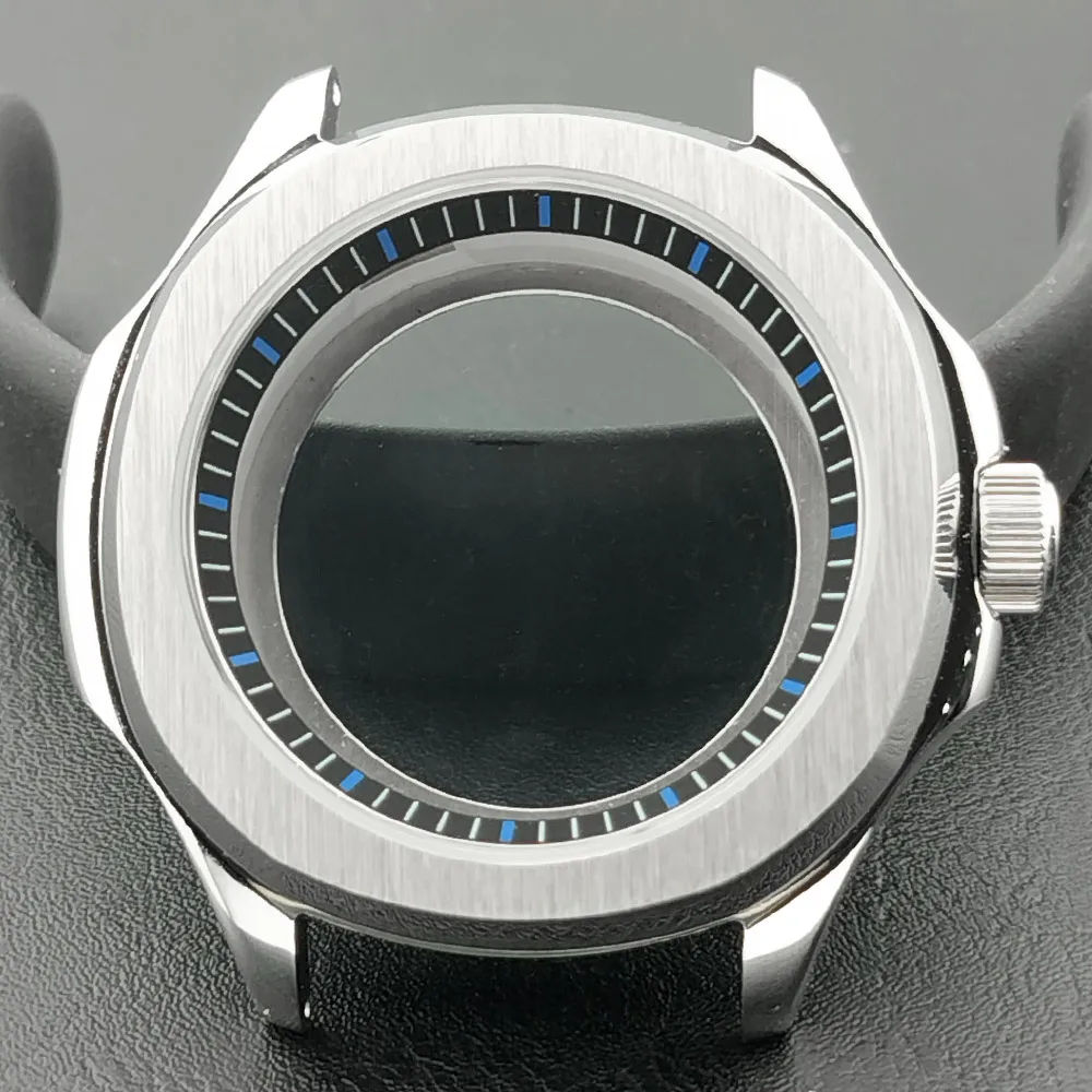 Elegant Men's Watch Case with Sapphire Glass, 39.5mm, 5-Bar Water Resistance, for 28.5mm Dial Accessories