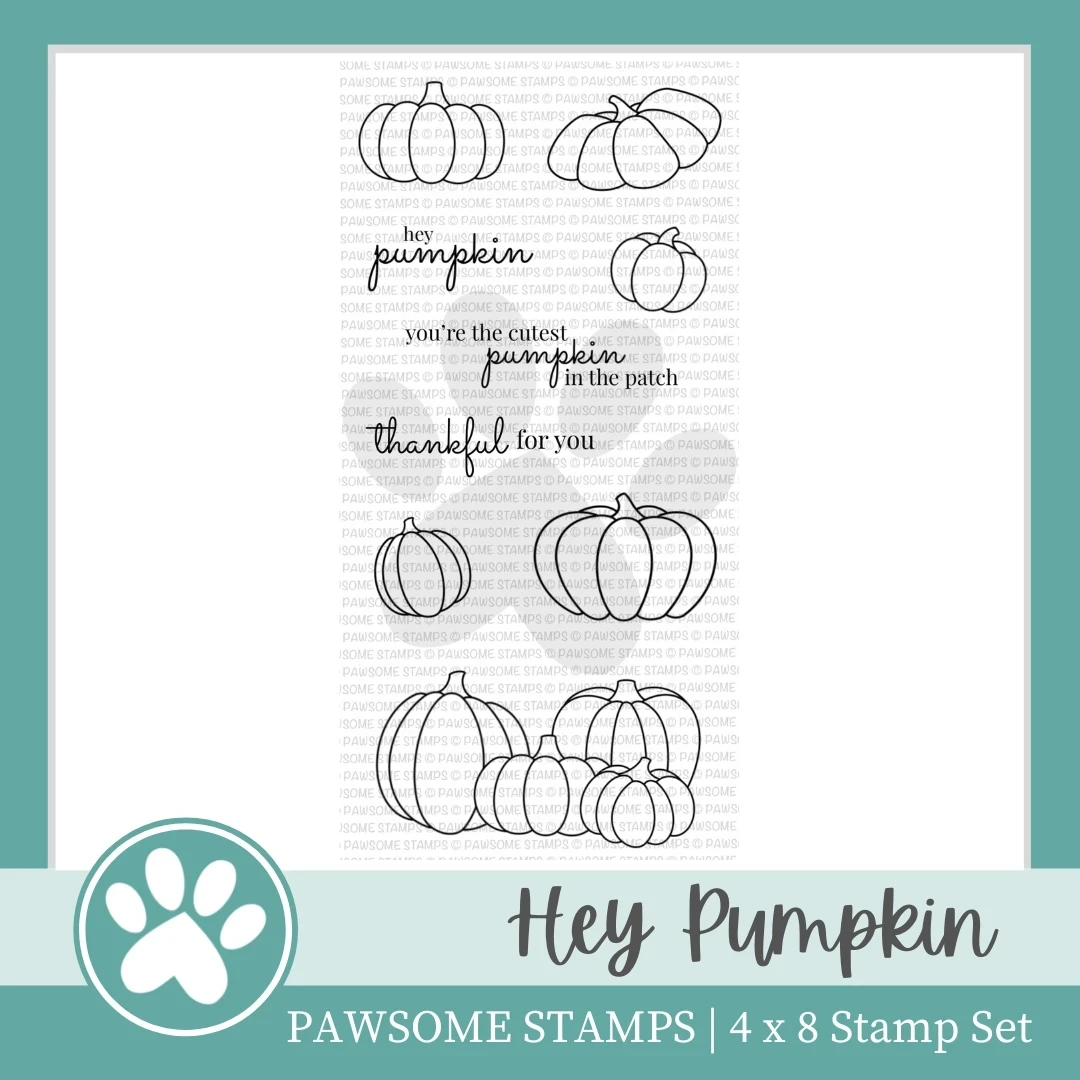 

Pas Hey Pumpkin New 2022 Clear Stamps for Paper Making Scrapbooking Embossing Frame Card Set No Cutting Dies