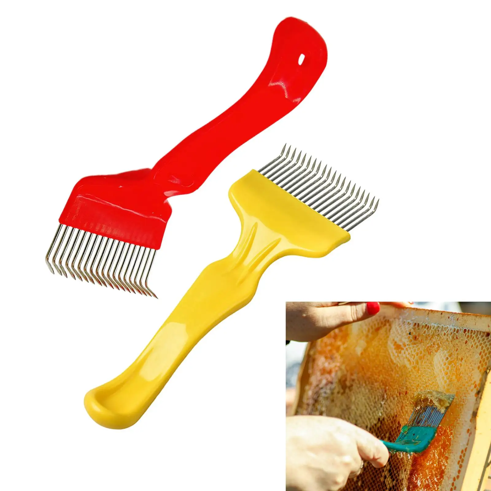 Beehive Tool 7.48inchx2.76inch 90 Degree Crank Fork Beekeeping Uncapping Fork