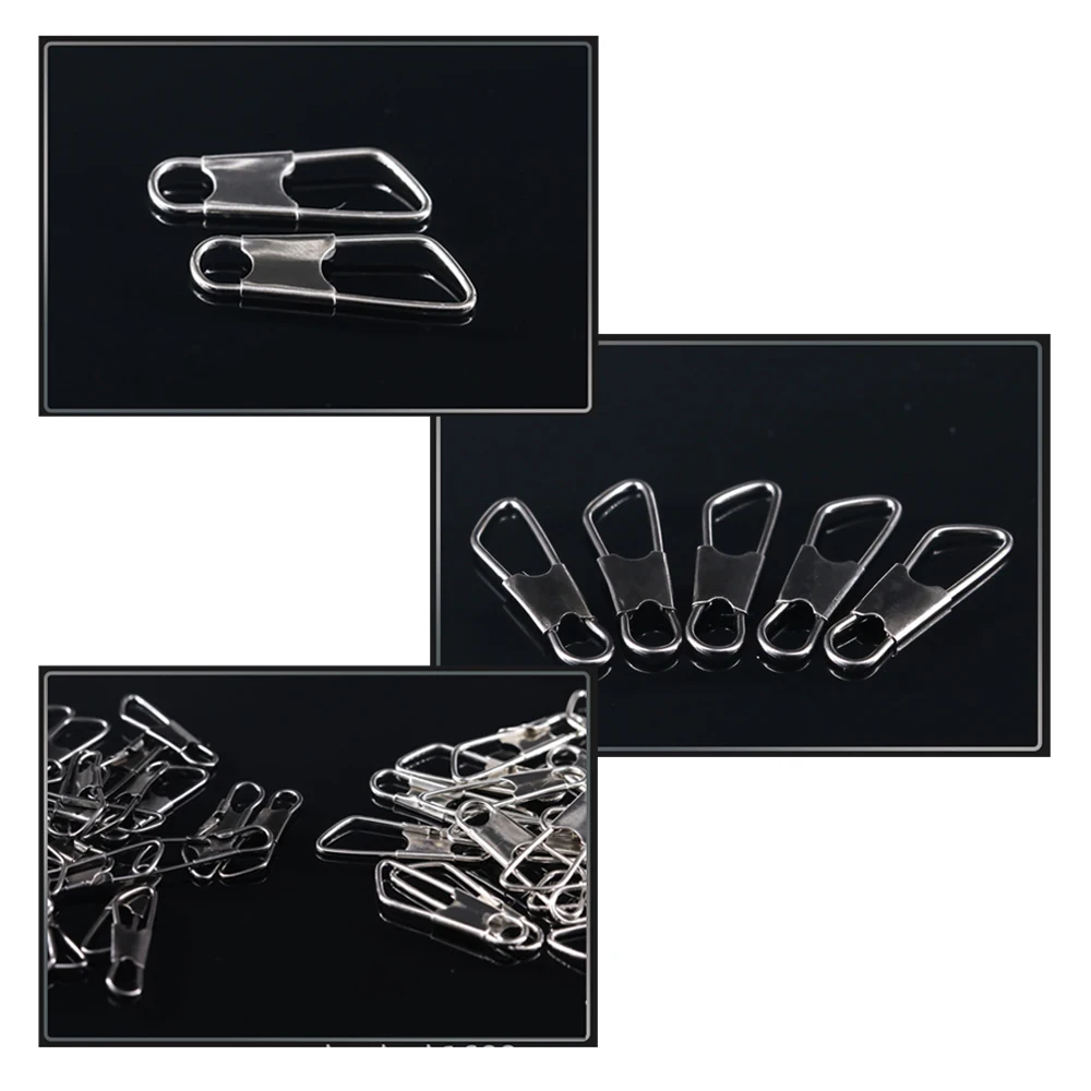 Durable Carbon Steel Fishing Connector Set (50-100 pcs) - Includes Lure Snap, Rolling Swivel, and Hook Tools