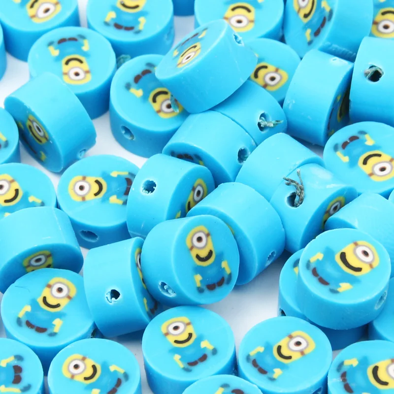 20/50/100 stücke Blau Polymer Clay Perlen Gemischt Stil Ton Lose Perlen Für Schmuck Machen Diy Armband Ohrringe schlüsselbund Zubehör – Detail 13