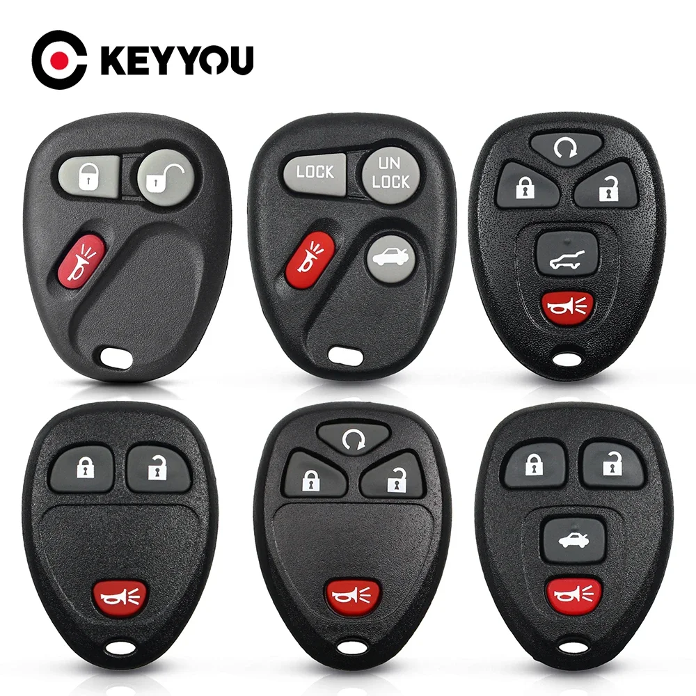 

Брелок KEYYOU для Chevrolet Buick Suburban Rainier GMC Isuzu Oldsmobile, черный чехол для автомобильного ключа, чехол для автомобильного ключа с дистанционным управлением, 3 кнопки