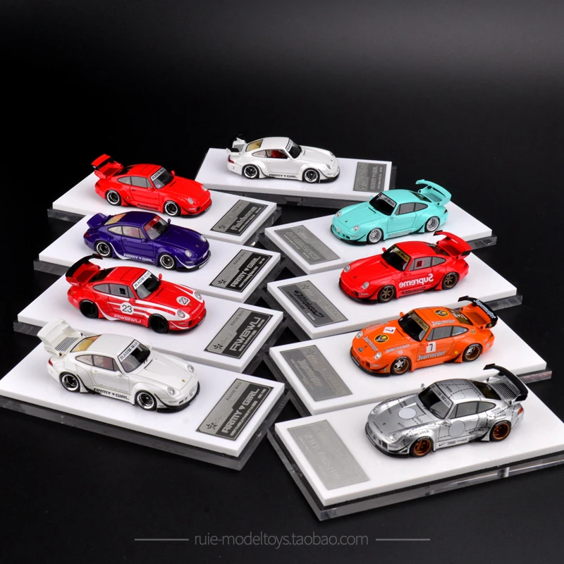 FuelMe 1/18 Porsche 993 RWB – Resin Bleue – Édition Limitée – Miniature Neuve