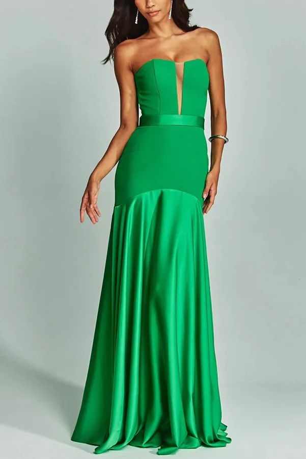 Summer New Strapless Sleeveless Spaghetti Strap Bodycon Solid Color Dress Women Casual Party Slim Fit Elegant Cocktail Beachwear picture