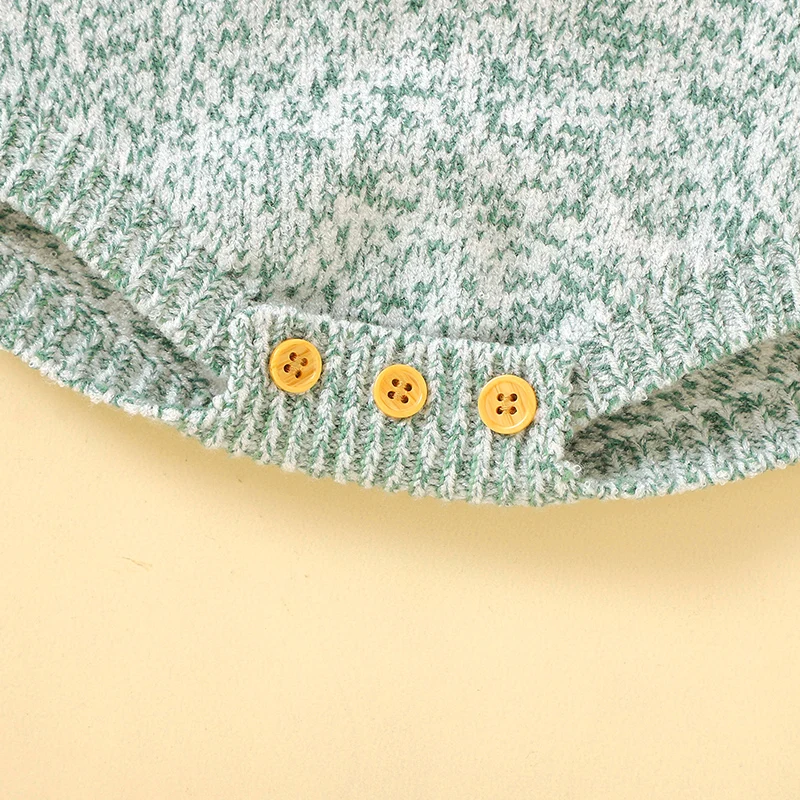 Baby Boys Girls Bodysuits Long Sleeve Knitted Newborn Netural Spring Autumn Winter Onesie Jumpsuits 0-18m Toddler Infant Clothes 6