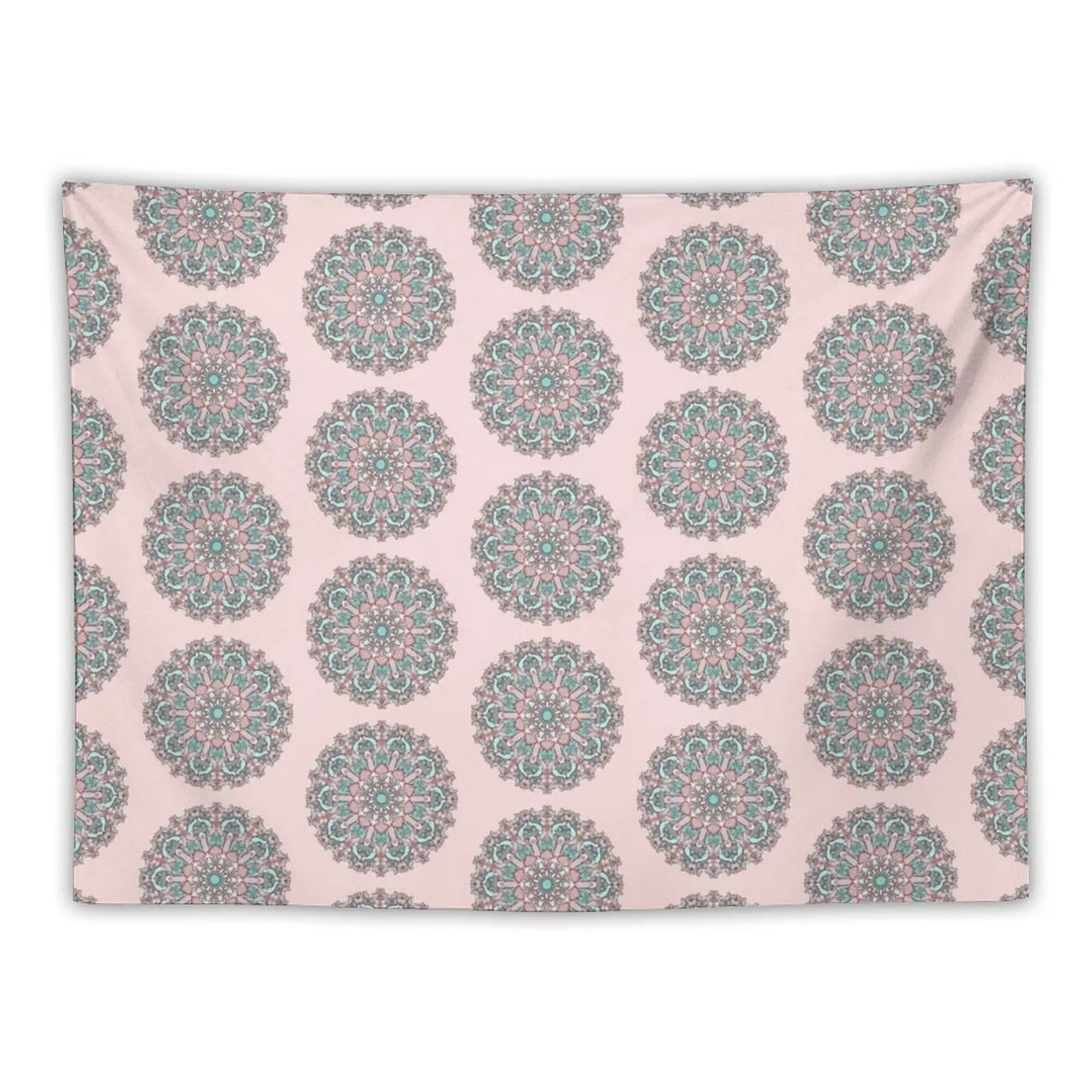 

mandala#31 on pink background Tapestry Room Decorations Aesthetic Wall Carpet Tapestry