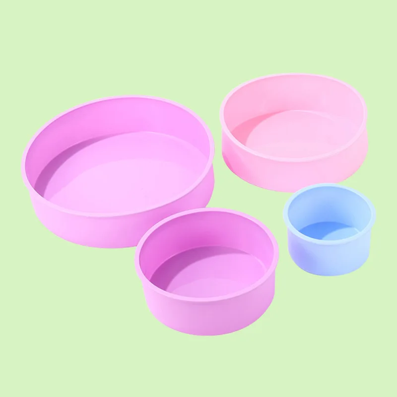 1pc Silicone Cake Mold Baking Pan Round 4 Inch Non-Stick Bakeware