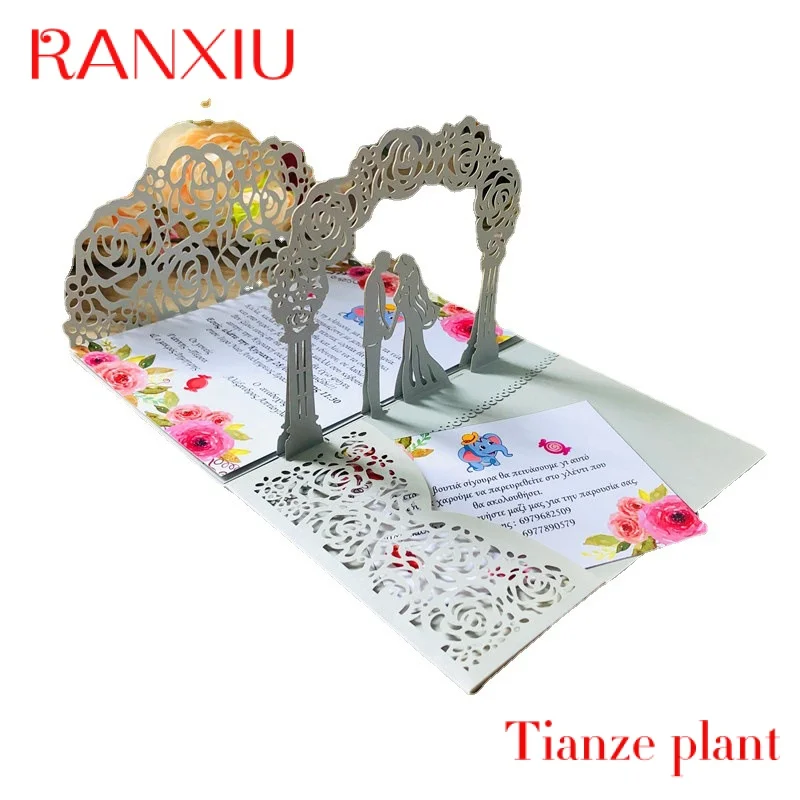 

Custom CJ710 Printing Custom Business Cards Gold foil Embossed Logo Debossed Greeting Cards Wedding Invitations 3D Up Cards