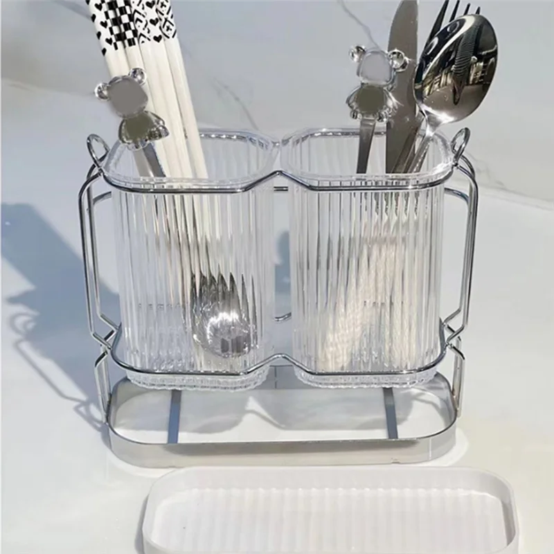 Description Picture 4 of itemA19F-A- Toothbrush Holders For Bathrooms, 2 Cups Toothbrush Holder Wall Mounted, Dry & Wet Separation, Plastic Removable, Easy T