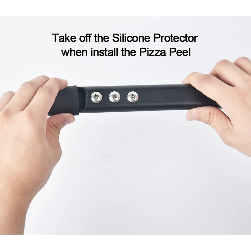 SHANGPEIXUAN 14/13/12 Inch Perforated Pizza Peel Rectangular Pizza Shovel Aluminum Hard Coating or Anodized Peel