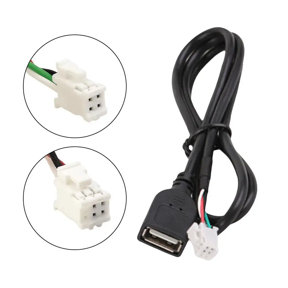 

Car USB Cable Adapter Extension Cable Adapter 4Pin 6Pin For Car Radio Stereo Auto Accessories Wire Length 76 Cm M5O6