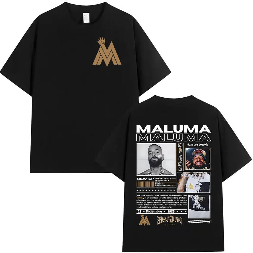Rapper MALUMA 2024 Album Graphic T Shirt Men's Hip Hop Retro Style Short Sleeve T-shirt Fashion Oversized Cotton Tees Streetwear 2