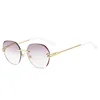 Rimless Round Reading Glasses for Women Men Vintage Anti Blue Light Presbyopia Eyeglasses Optical Hyperopia Eyewear Diopter 5