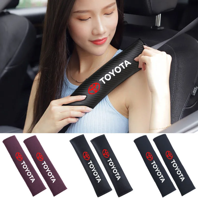 Universal Car Safety Belt Cover Adjustable Seat Belt Cover Shoulder Strap Covers For toyota camry chr corolla rav4 yaris prius