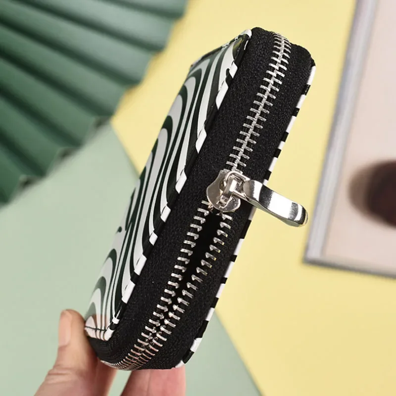 Zebra Print Purse Wallet for Women Leather Short Wallet Fashion Cute Credit Card Coin Purses Money Pouch Mini Wallets 3