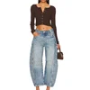 Women's Relaxed-Fit Denim Curved Pants 1