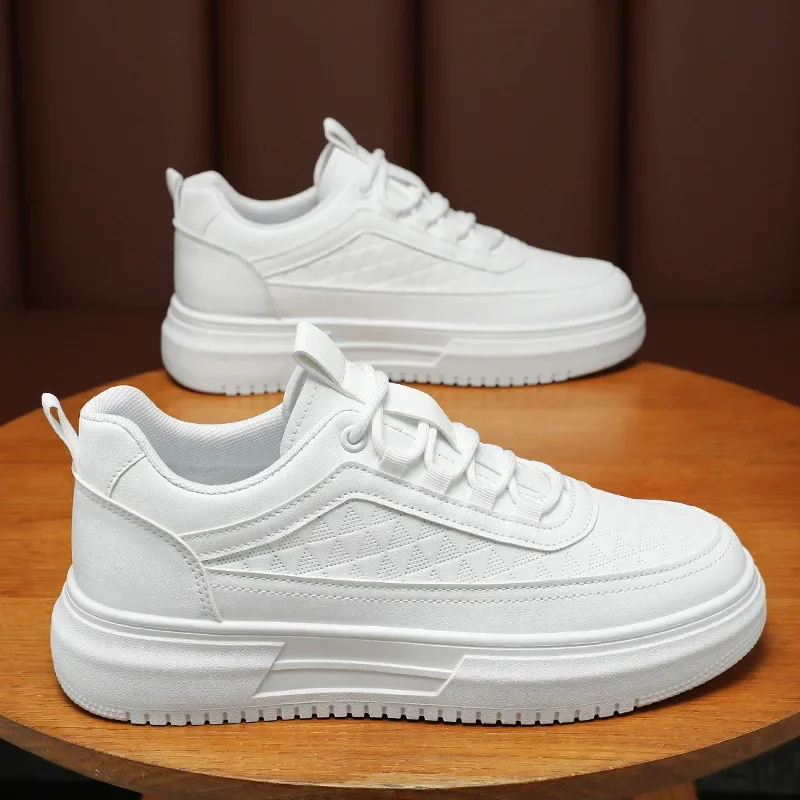 

Autumn Men's Shoes New Breathable Little White Shoes Men's Korean Edition Trendy and Versatile Thick Sole Sports