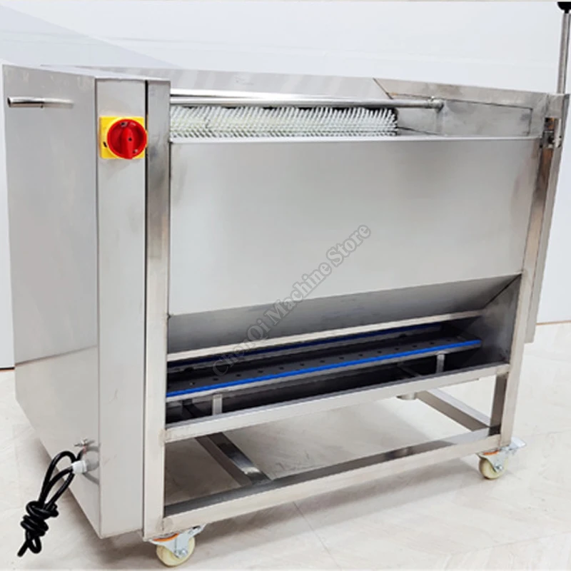 Potato Cleaning Peeling Machine Brush Automatic Water Spraying Radish Oyster Commercial Washing Equipment 3
