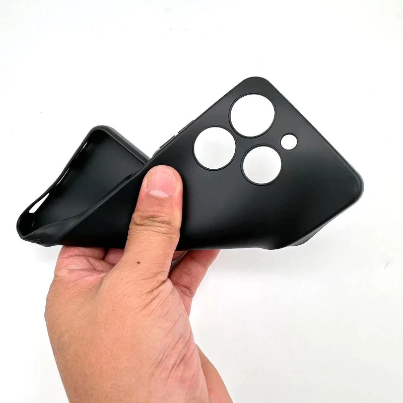 Frosted Black Silicone TPU Case - Soft Shell Protective Cover