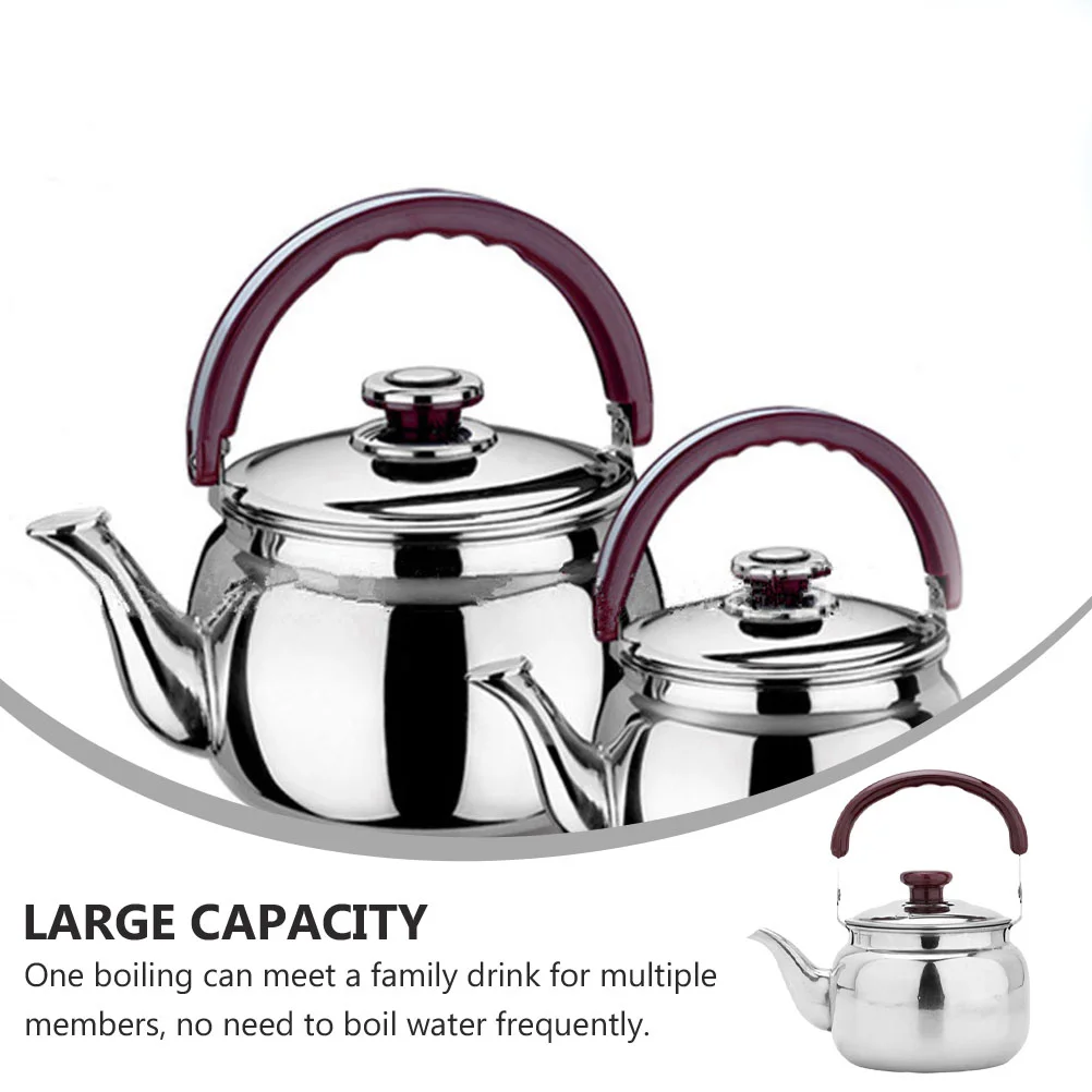 500ml Stainless Steel Tea Pot Water Kettle Handle Kitchen Gadgets Home Appliances Whistling Cookware Teapot For Tea Black