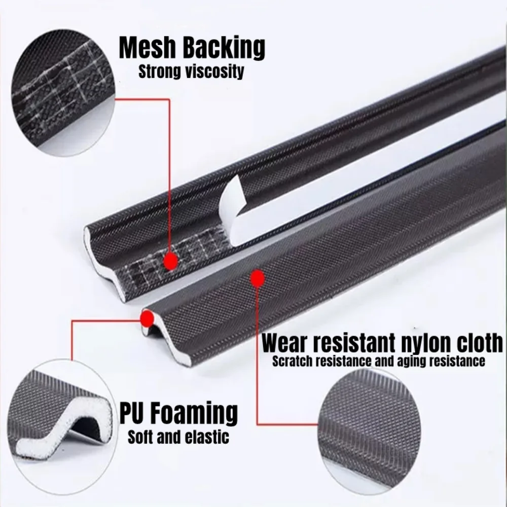 6M Casement Door Window Sealing Strip S Type Soundproof Foam Tape Weather Stripping Dustproof Windproof Gap Filler