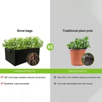 6/7/9/31 Gallons Felt Grow Bag Rectangle Planting Nursery Pot Garden Flower Vegetable Planters Container Greenhouse Planter Tool 5