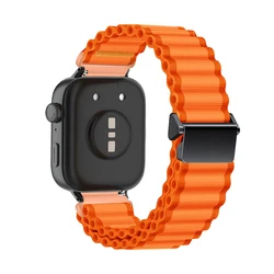 Sports Nylon Strap Ocean Band Bracelet Replacement Accessories for huawei fit (Orange black)