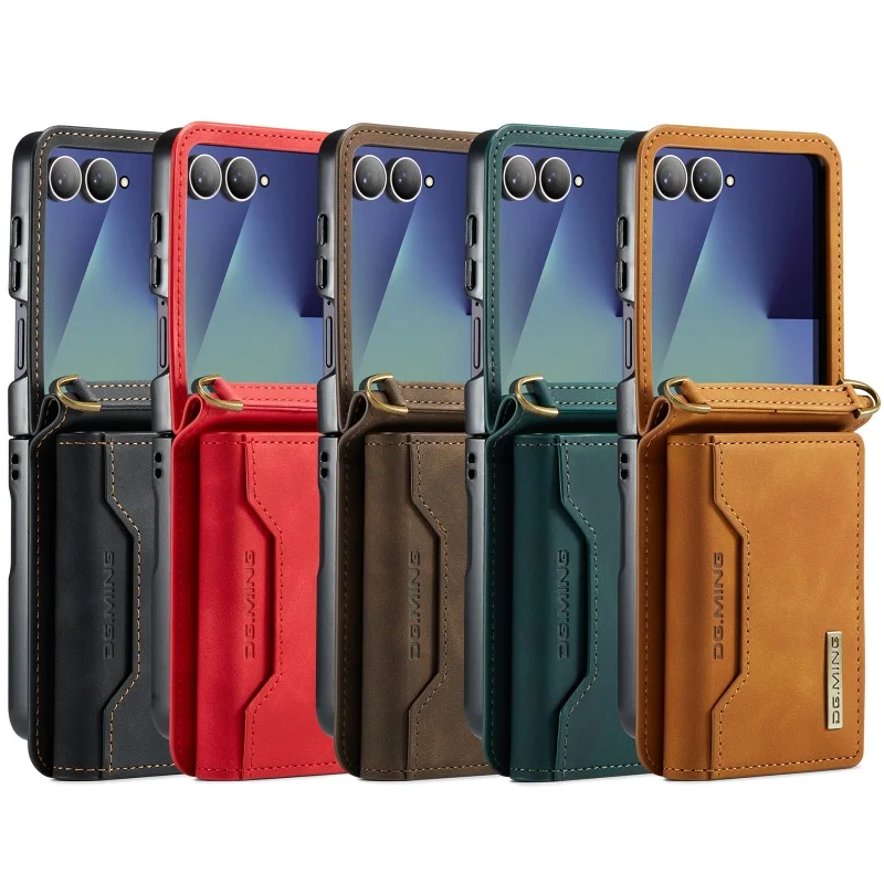 Elegant Crossbody Leather Wallet Phone Case with Card Slots Holder