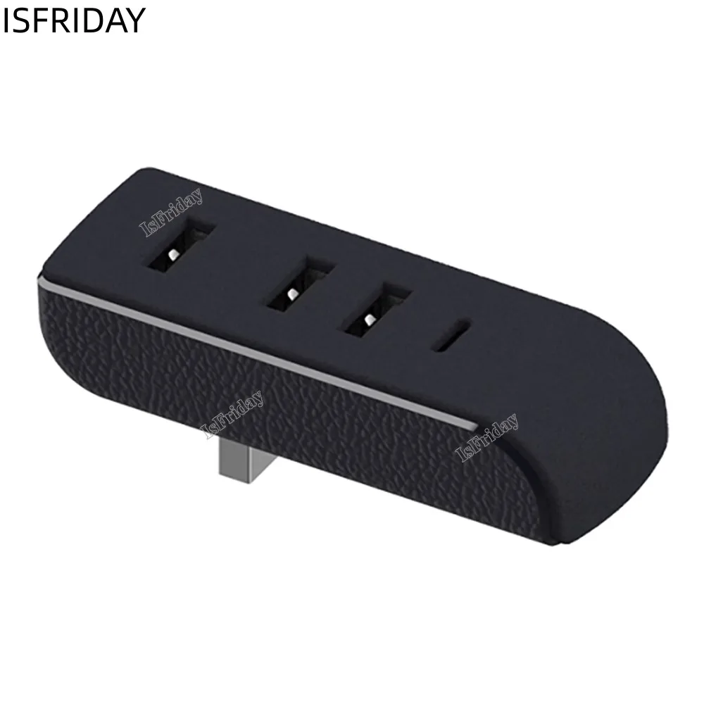 

Glove Box USB Hub Ports For Tesla Model 3 Y Docking Station 4 in 1 USB Extender Charger Spiliter Upgrade Data Transfer Adapter